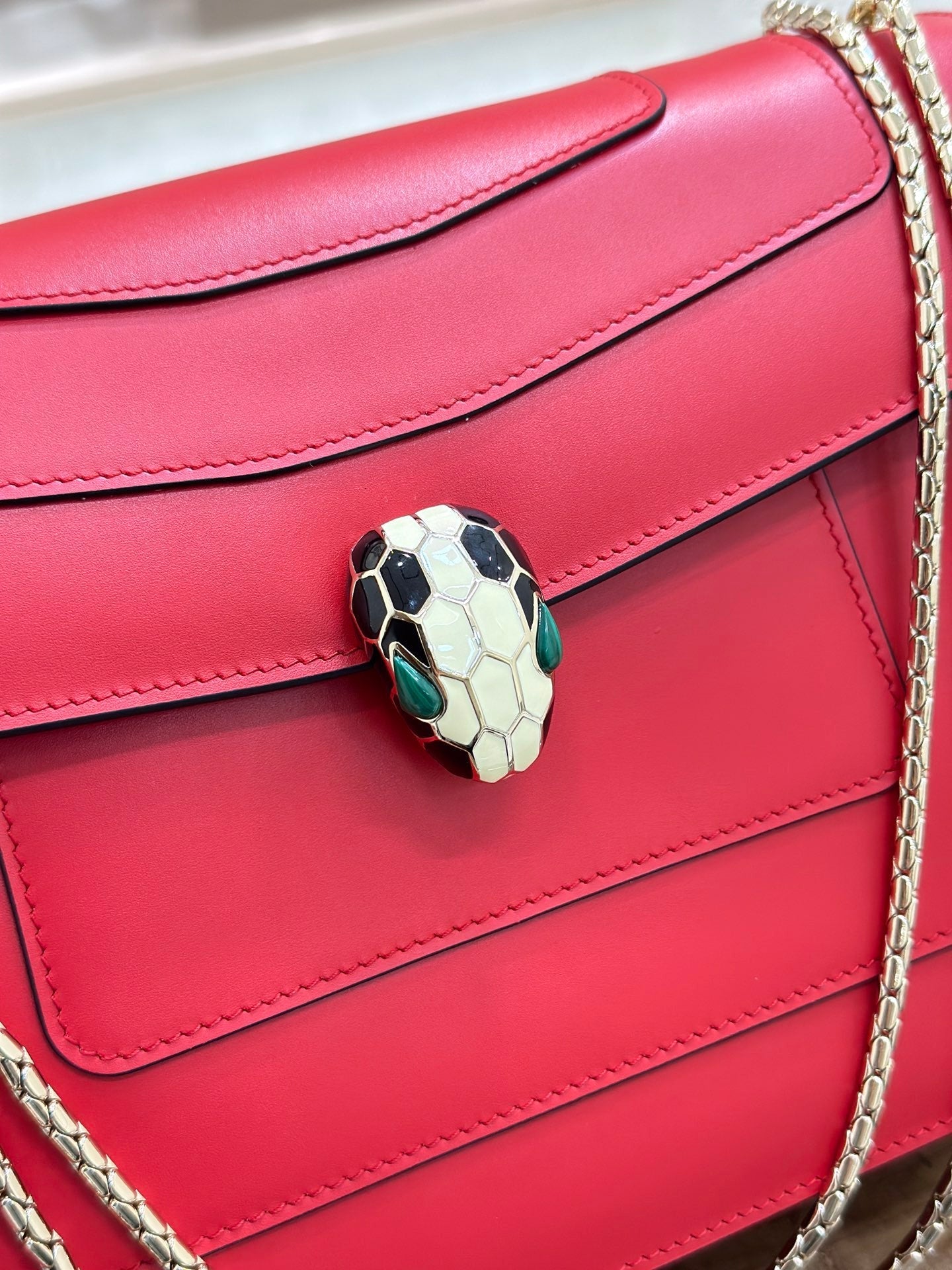 BVL Serpenti Forever Shoulder Bag 28cm Red Calfskin  GHW 188667