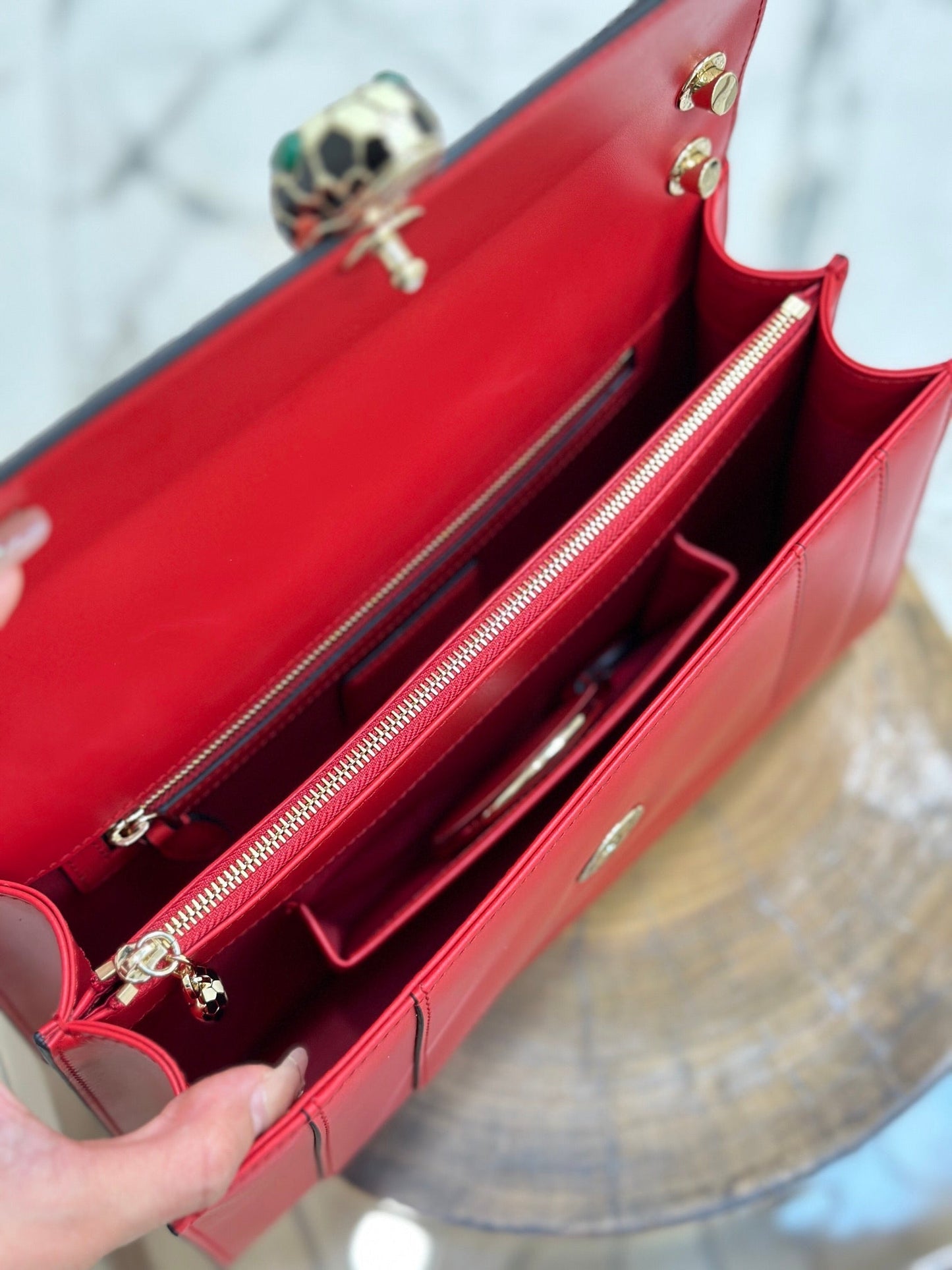 BVL Serpenti Forever Shoulder Bag 28cm Red Calfskin  GHW 188667