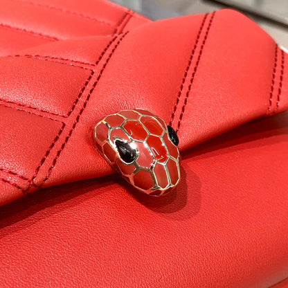 BVL Cabochon Backpack 22cm Red Cafskin GHW 188664