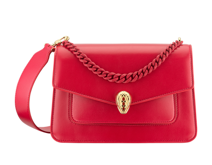 BVL Serpenti Forever Crossbody Bag 20cm Red Calfskin GHW 188659