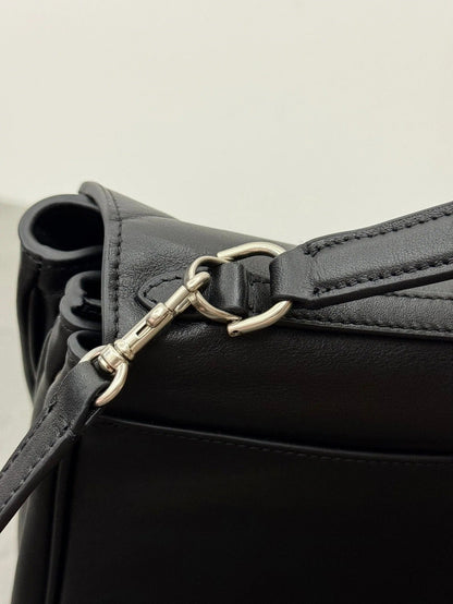 Balenciaga Small Rodeo Bag 29 Black Calfskin Sliver Hardware
