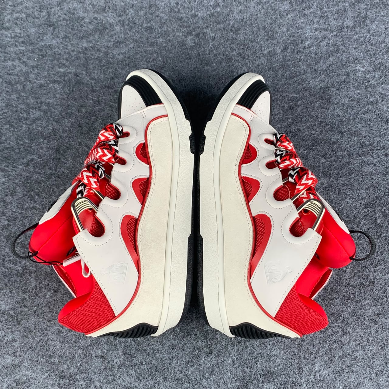 Lanvin Curb Sneakers 'Red White'