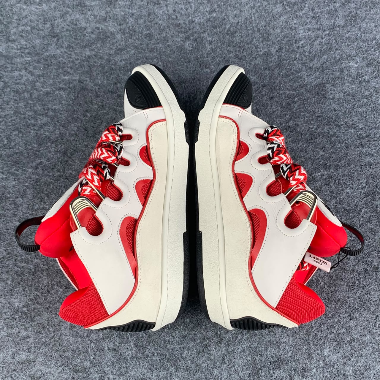 Lanvin Curb Sneakers 'Red White'