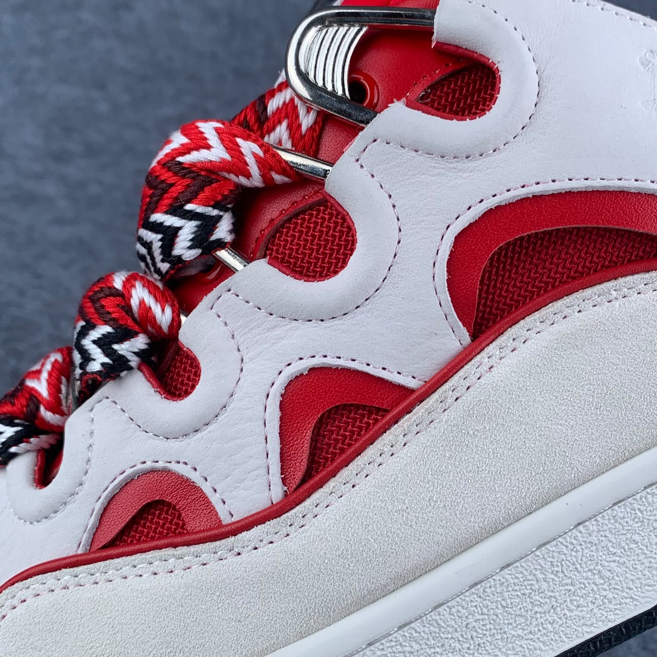 Lanvin Curb Sneakers 'Red White'