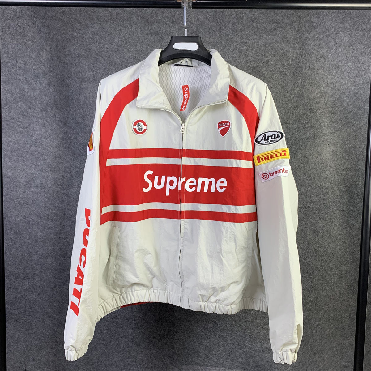 Supreme x Ducati Track Jacket 'Light Grey'