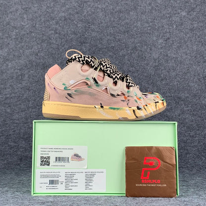 Gallery Dept. x Lanvin Curb Light Sneakers 'Paint Drip - Pale Pink'