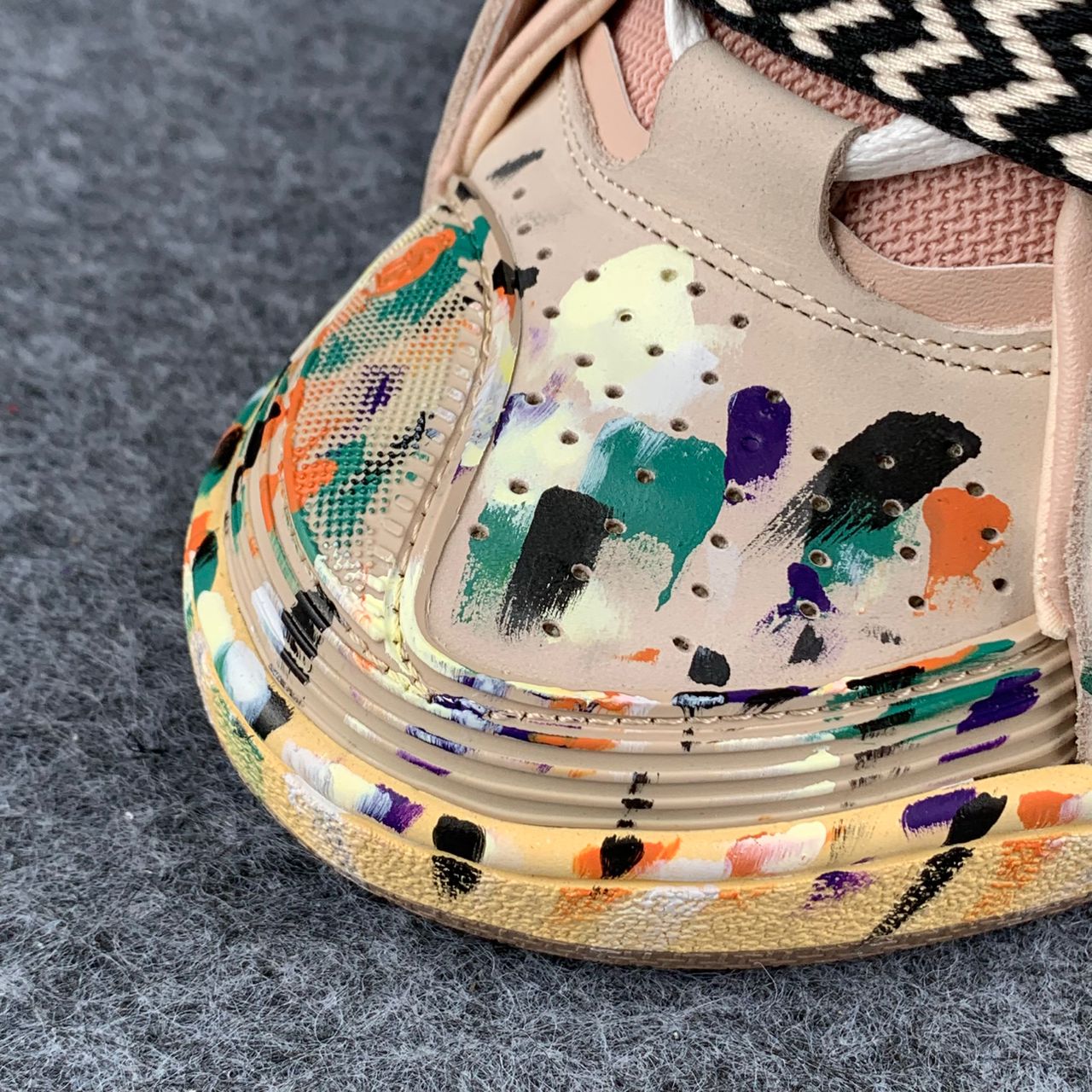 Gallery Dept. x Lanvin Curb Light Sneakers 'Paint Drip - Pale Pink'