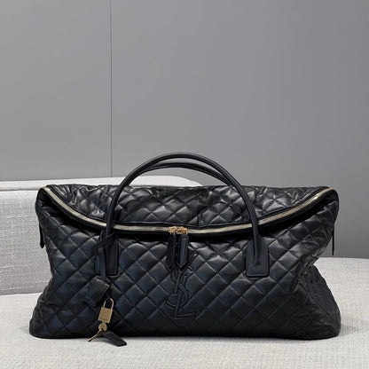 YSL bag 59cm Black Gold Calfskin
