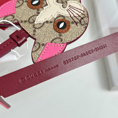 Gucci Etoupe Red Cat Bag Charm