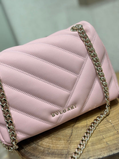BVL Serpent Cabochon Bag 22.5cm Pink Cafskin GHW 188316