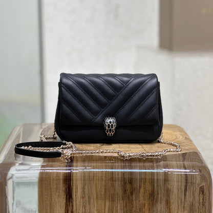 BVL Serpent Cabochon Mini Bag 17cm Black Cafskin GHW 188306