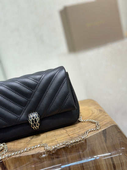 BVL Serpent Cabochon Mini Bag 17cm Black Cafskin GHW 188306