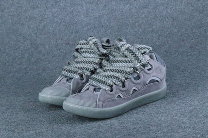 Lanvin Curb Sneakers 'Speckled Effect - Light Grey'