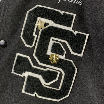 SUPREME TIGER VARSITY JACKET 'BLACK'