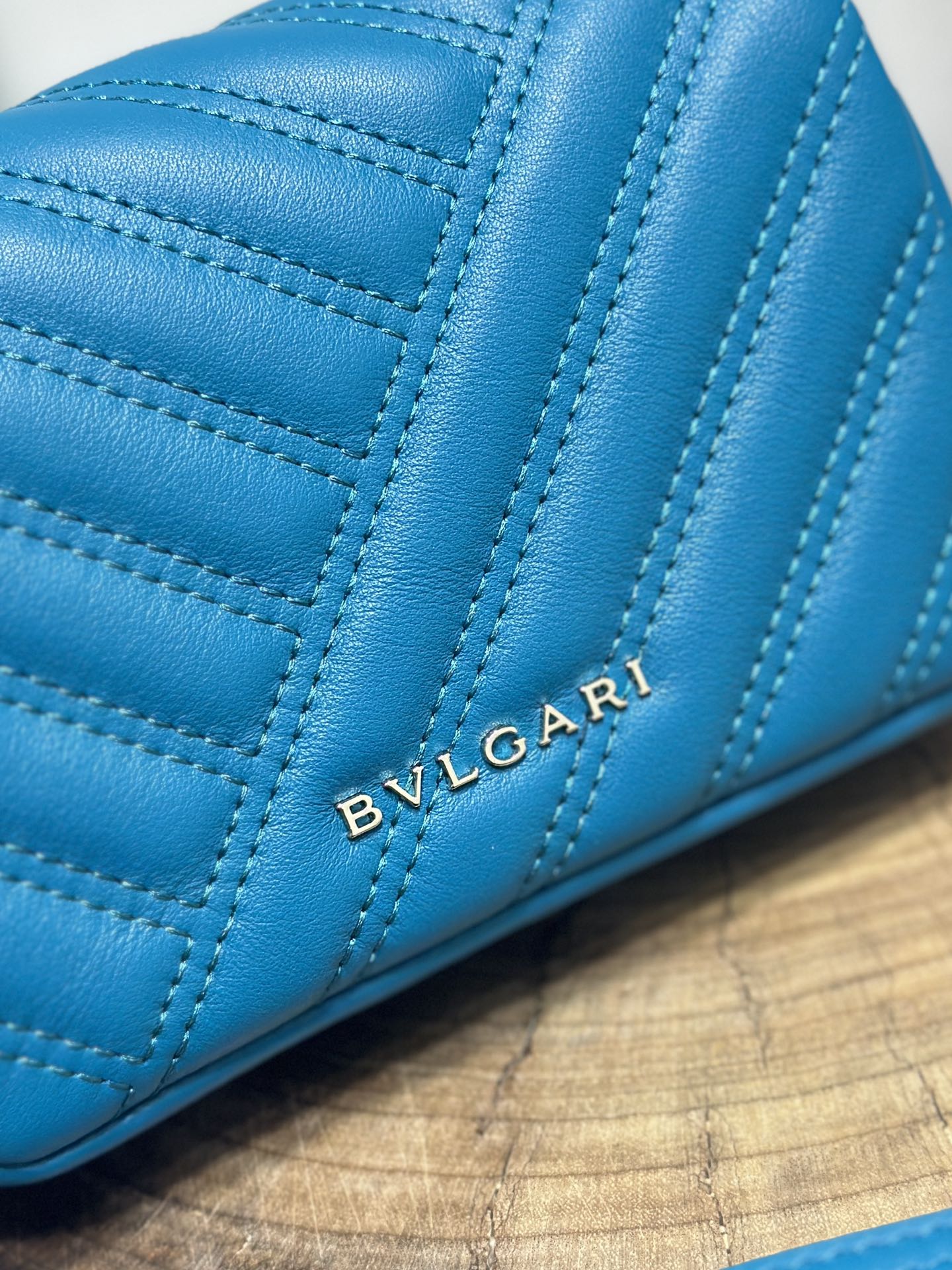 BVL Serpent Cabochon Mini Bag 17cm Blue Cafskin GHW 188292