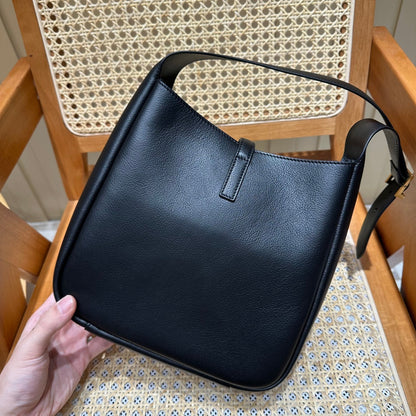 YSL Shoulder Bag 23cm Black Gold Cowhide