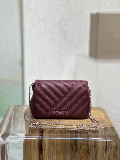 BVL Serpent Cabochon Mini Bag 17cm Red Cafskin GHW 188297