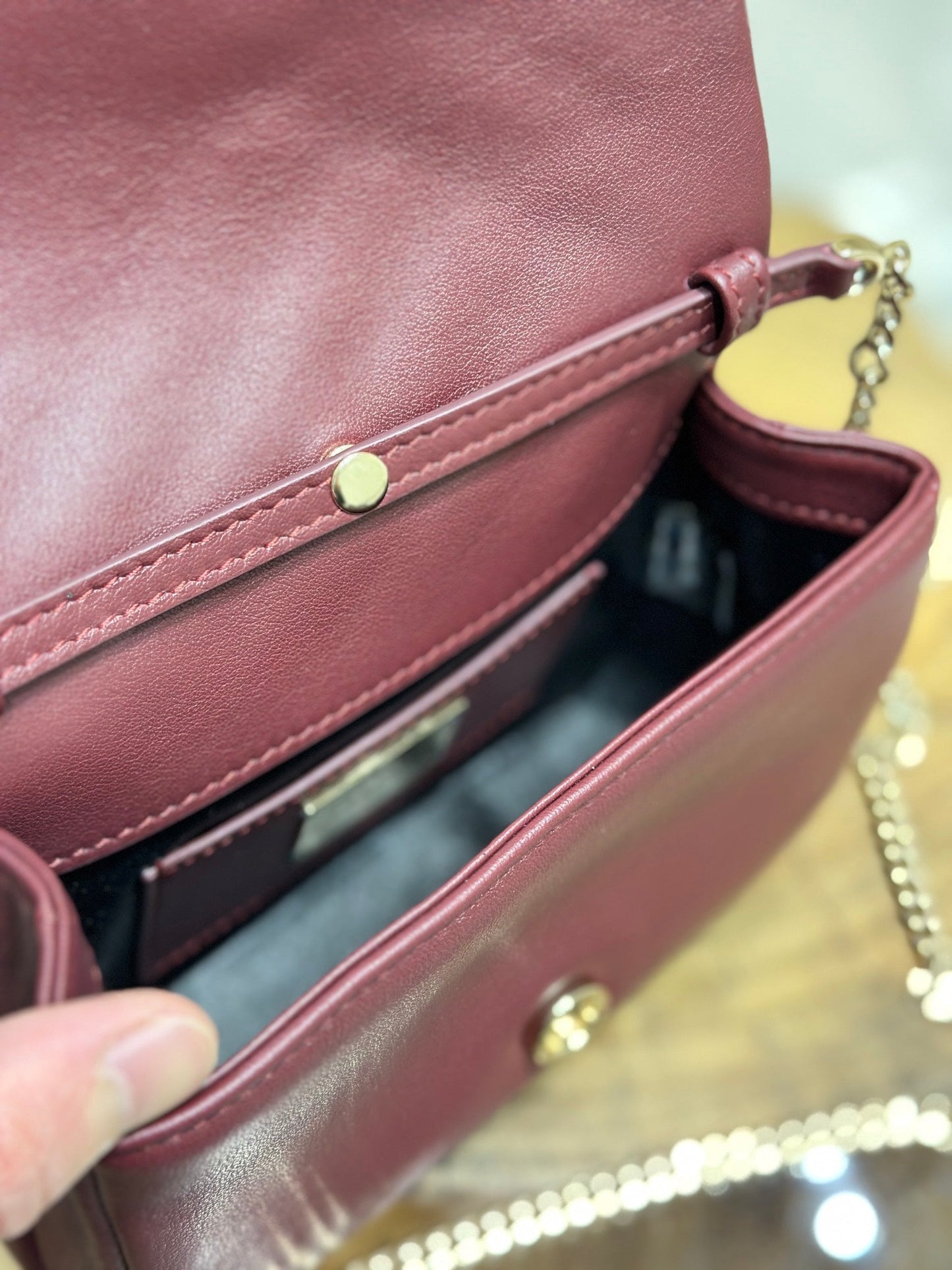 BVL Serpent Cabochon Mini Bag 17cm Red Cafskin GHW 188297