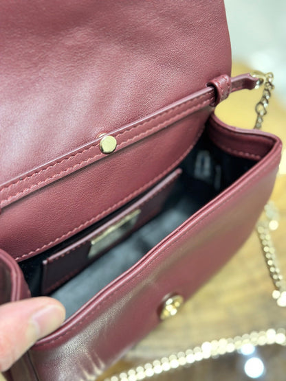 BVL Serpent Cabochon Mini Bag 17cm Red Cafskin GHW 188297