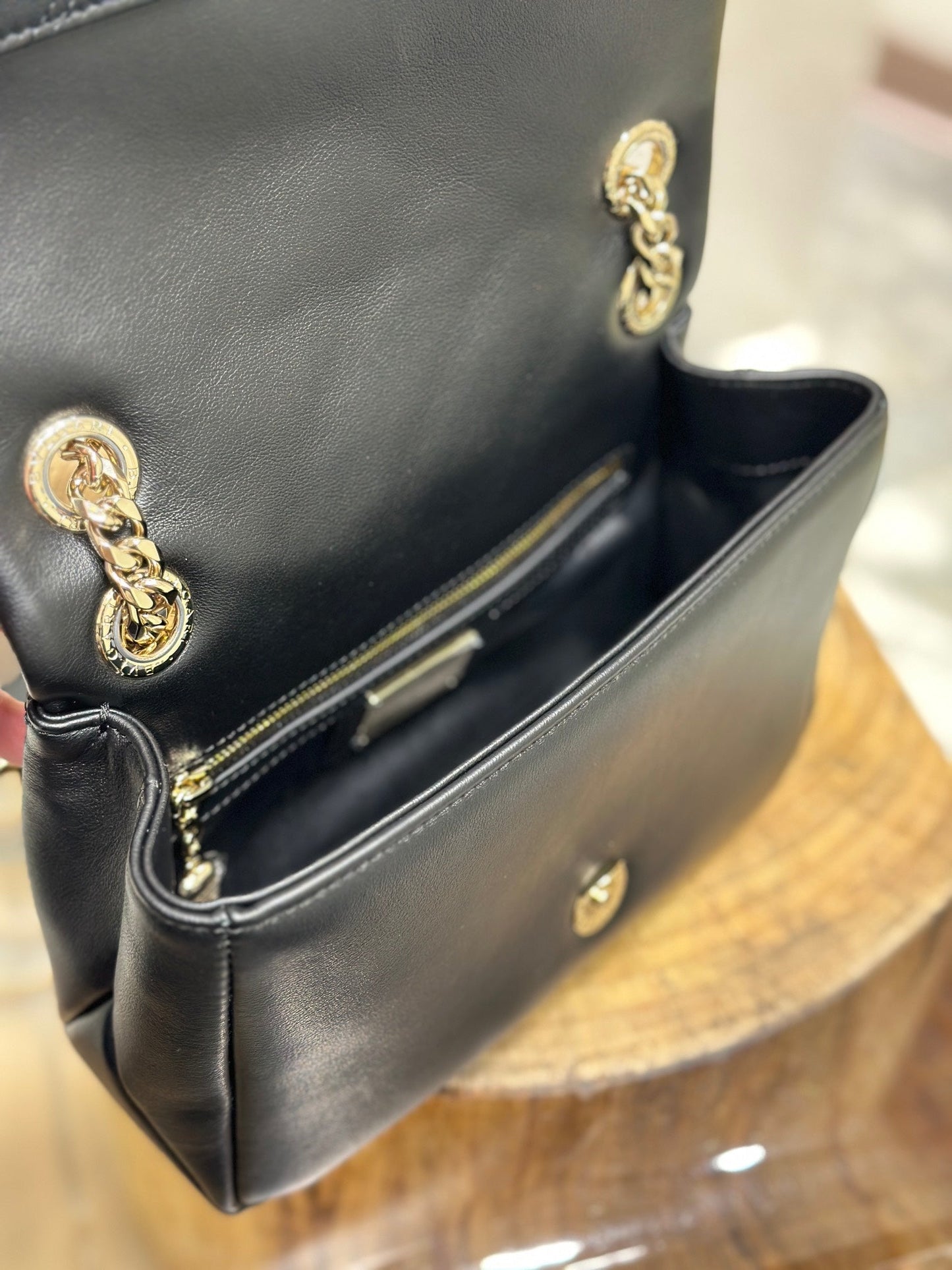BVL Serpent Cabochon Bag 22.5cm Black Cafskin GHW 188284