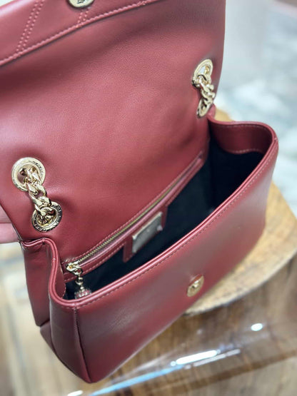 BVL Serpent Cabochon Bag 22.5cm Red Cafskin GHW 188274