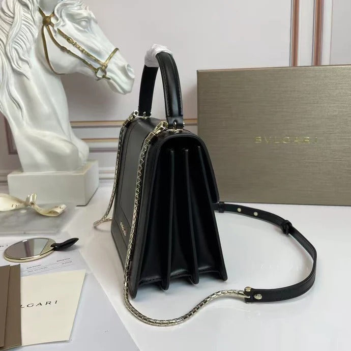 Bulgari Serpenti Forever Bag 20cm Black Lambskin