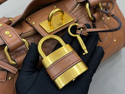 Chloe 2025 Paddington Bag Brown Grained Leather