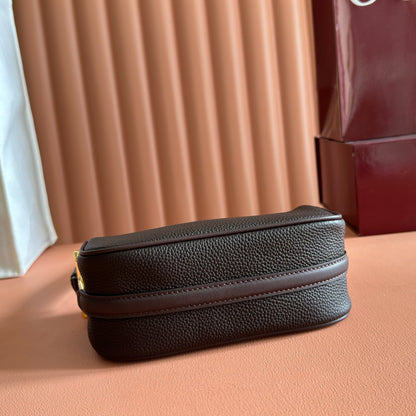 GG Half Horsebit Bag 19cm Black Grain Leather