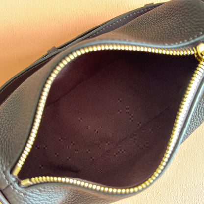 GG Half Horsebit Bag 19cm Black Grain Leather
