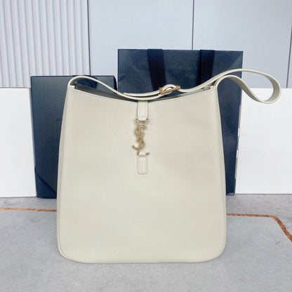 le 5a7 large 30cm white calfskin