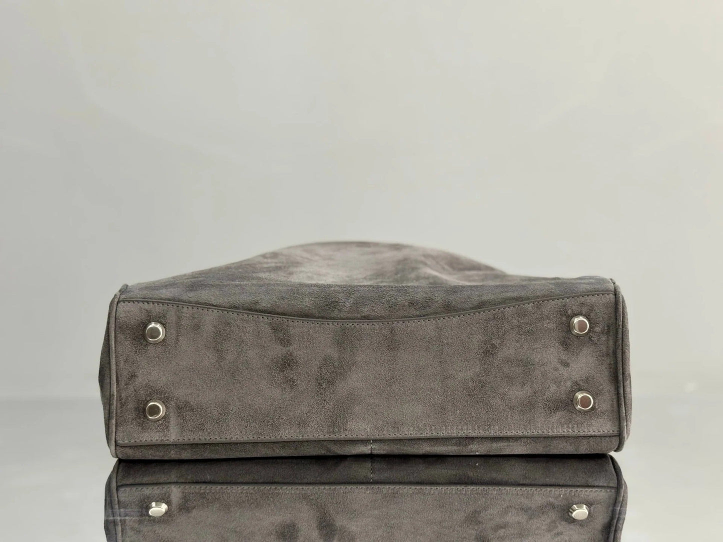 Balenciaga Medium Bag 35 Gray Suede Sliver Hardware
