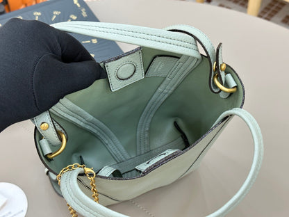 Chloe Spin Tote Bag Small 18cm Light Blue Calfskin 272311