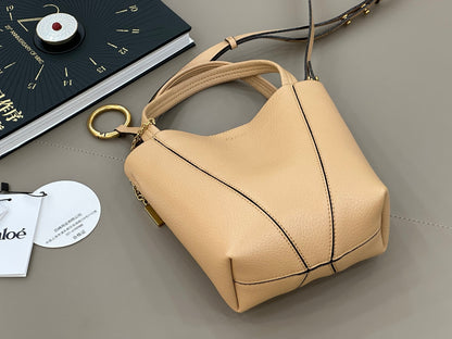 Chloe Spin Tote Bag Small 18cm Beige Calfskin 272304