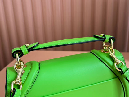 GG Blondie Medium Handbag 27cm Green Calfskin