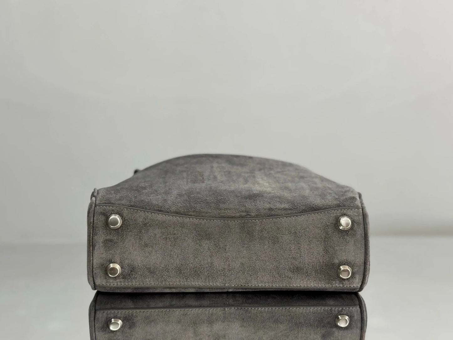 Balenciaga Small Bag 29 Gray Suede Sliver Hardware
