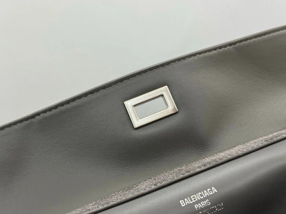 Balenciaga Small Bag 29 Gray Suede Sliver Hardware