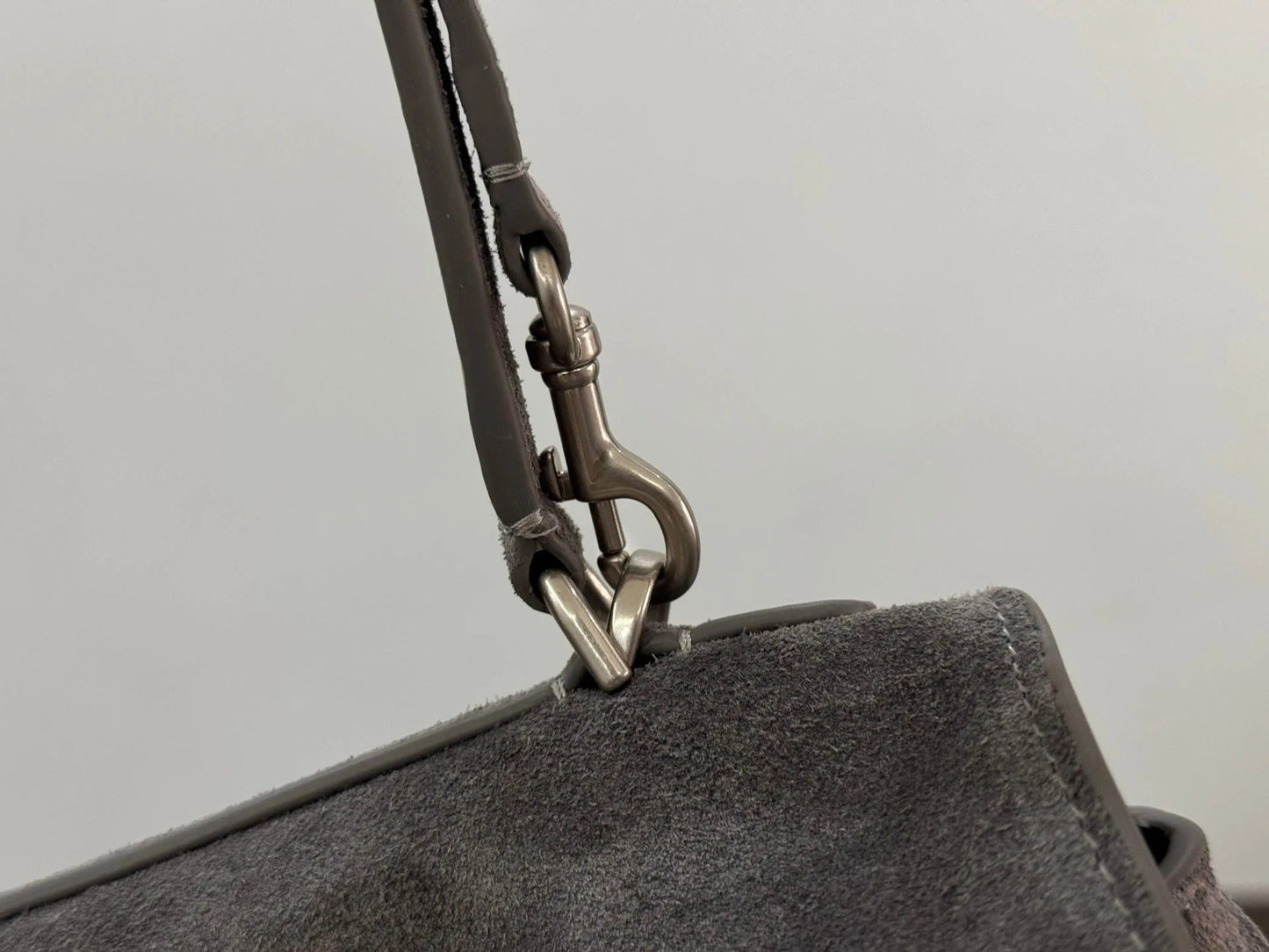 Balenciaga Small Bag 29 Gray Suede Sliver Hardware