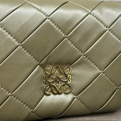 Loewe 25s Puffer Goya Bag 20 Khaki Green Lambskin