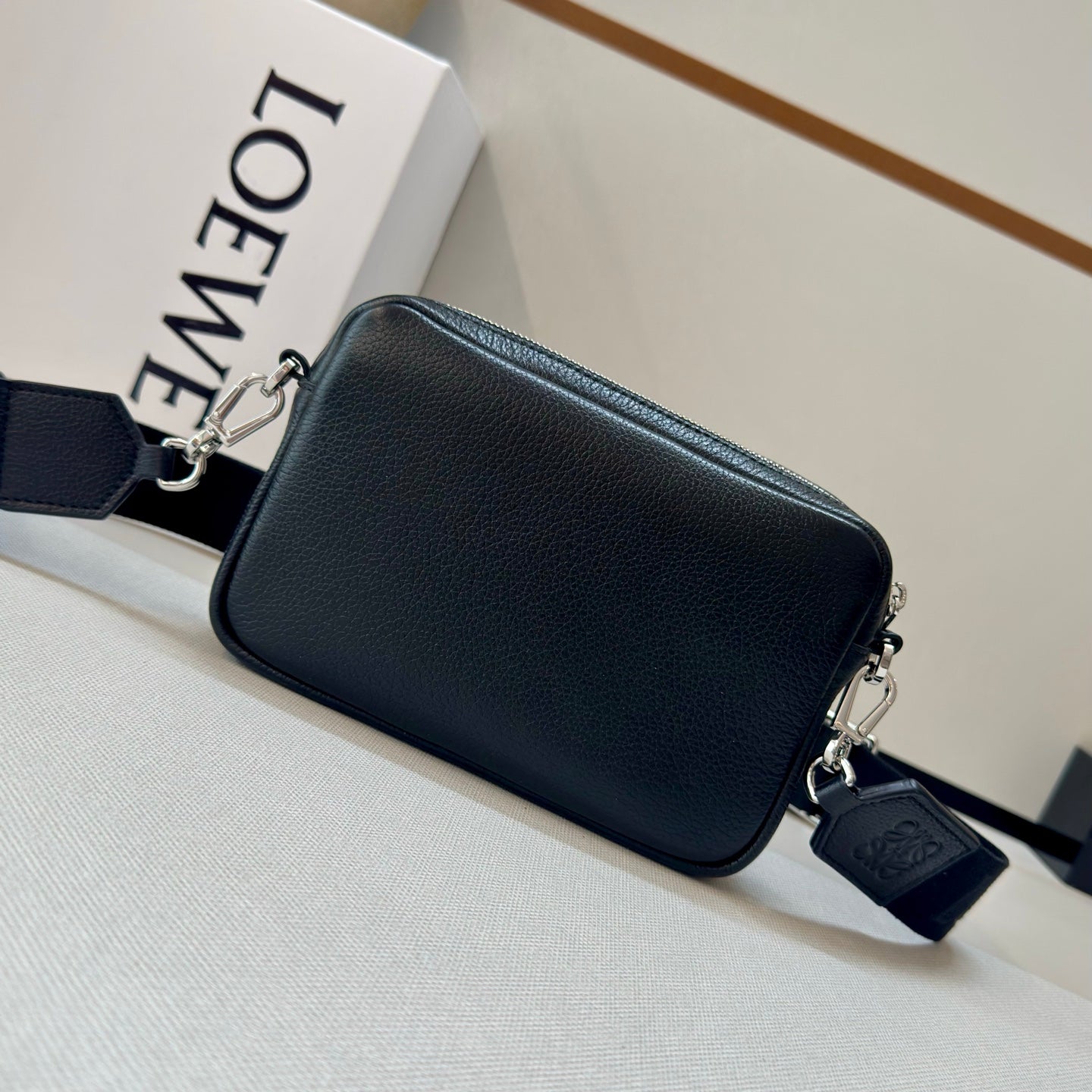 Loewe Messenger Bags 20 Black Cowhide
