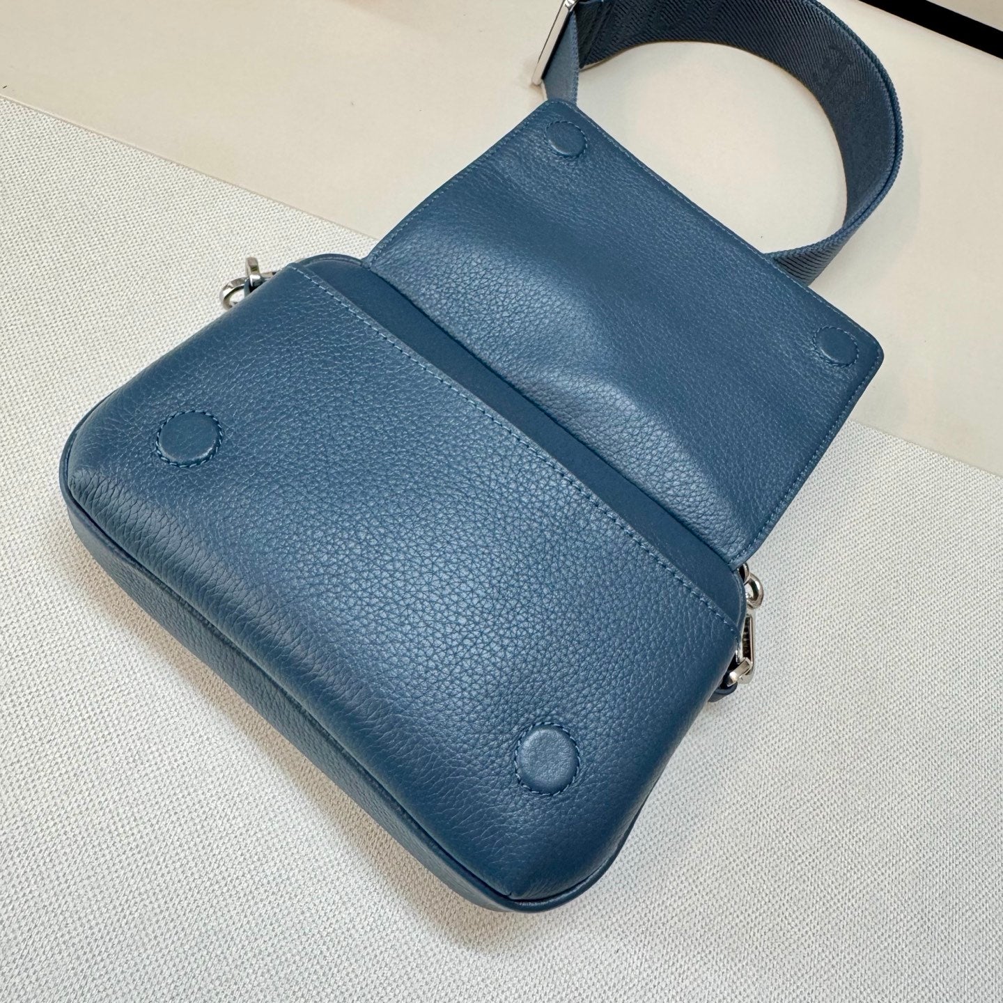 Loewe Messenger Bags 20 Navy Blue Cowhide