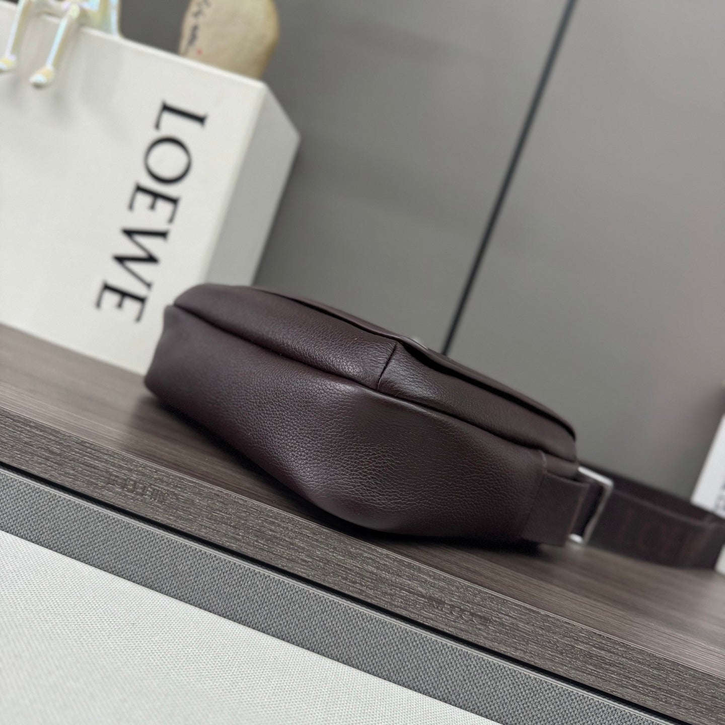 Loewe Messenger Bags 23 Dark Reddish Brown Cowhide