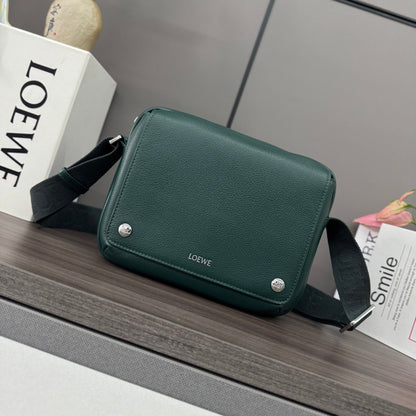 Loewe Messenger Bags 23 Dark Teal Green Cowhide