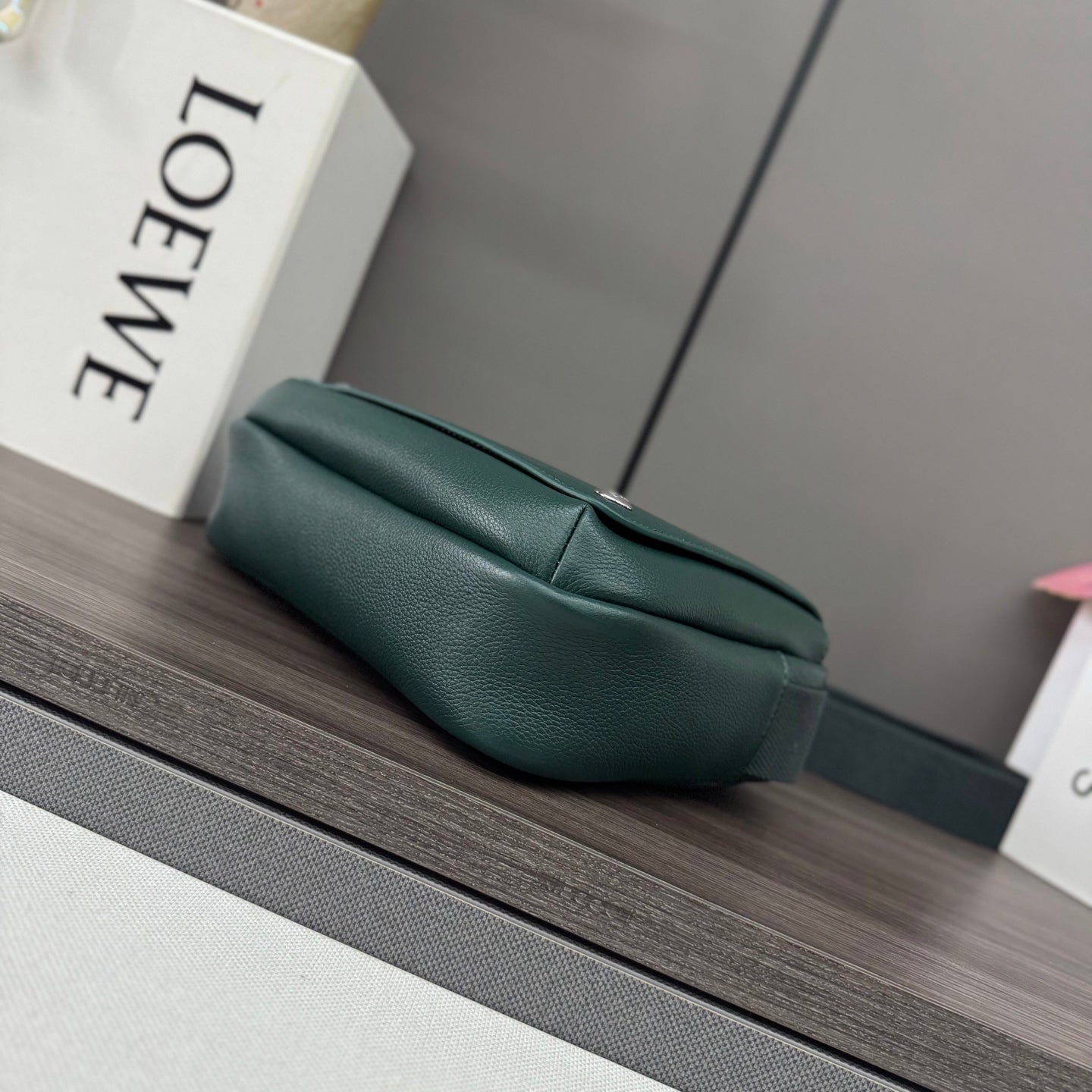 Loewe Messenger Bags 23 Dark Teal Green Cowhide