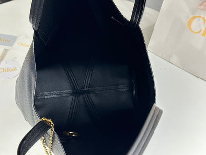 Chloe Spin Large Bag 35cm Black Calfskin