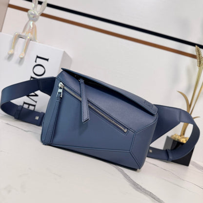 Loewe Puzzle Waist Bag 24 Navy Blue Cowhide