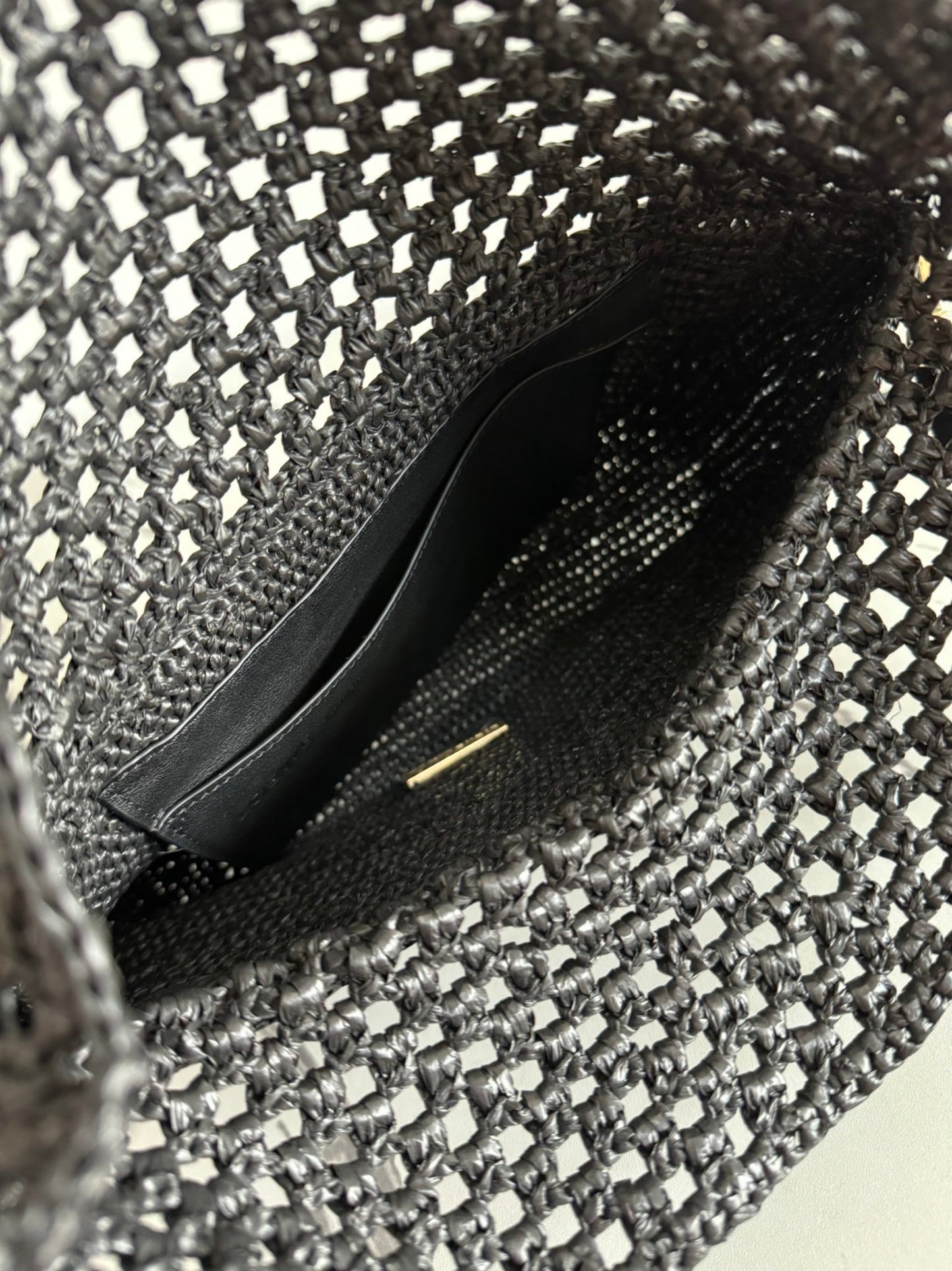 Loewe Medium Ola Bag 26 Black Raffia
