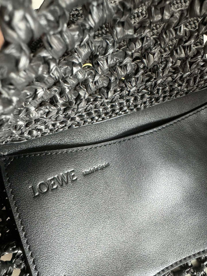 Loewe Medium Ola Bag 26 Black Raffia