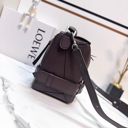 Loewe Puzzle Biker Bag 33 Dark Brown Cowhide