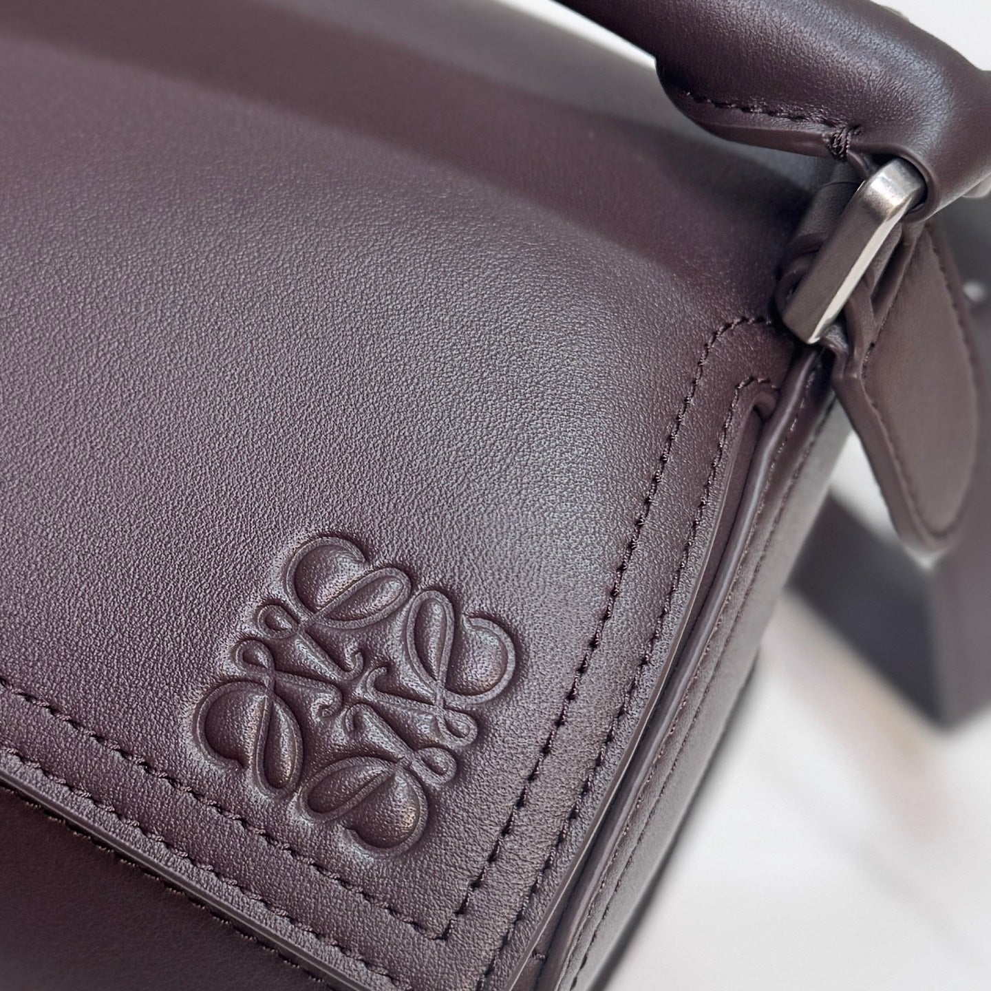 Loewe Puzzle Biker Bag 33 Dark Brown Cowhide