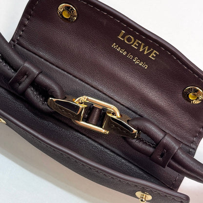 Loewe Madrid Handbag 28.5 Dark Reddish Brown Cowhide